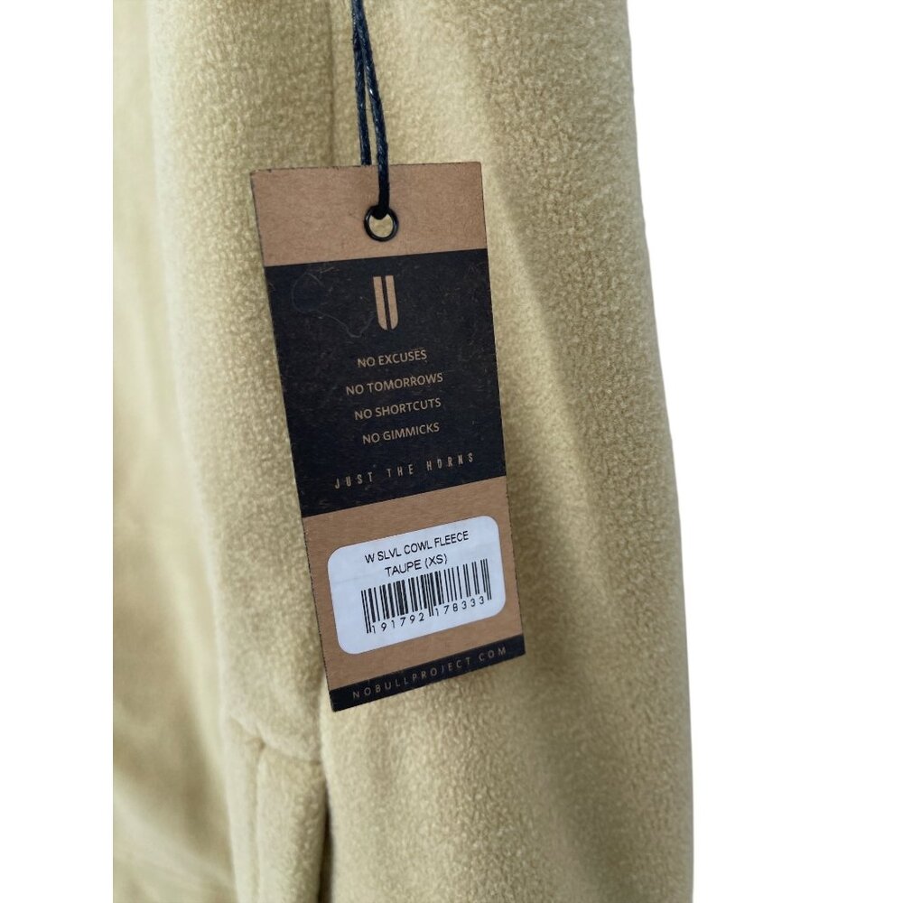 NoBull Sweatshirt Womens XS Tan Sleeveless Pullover Training Gym Crossfit - Picture 4 of 4